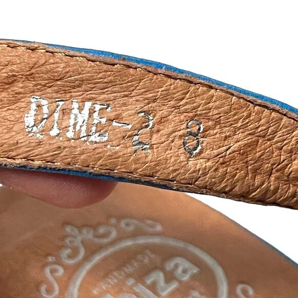 JEFFREY CAMPBELL Dime Blue Leather Sandals 8 - Picture 11 of 12